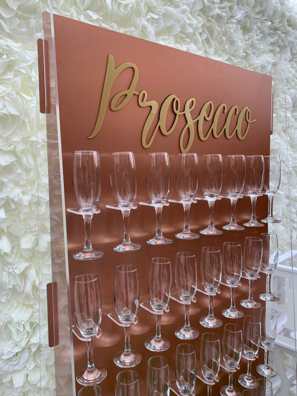 Prosecco Wall Hire Manchester and Cheshire
